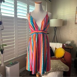 SHEIN Colorful Striped Dress